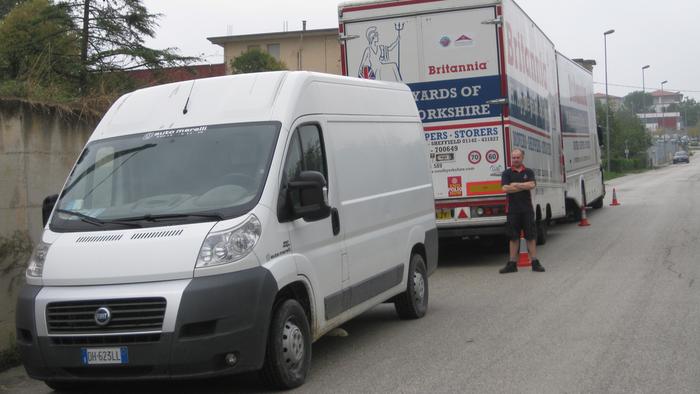 Unloading in Italy near Ancona